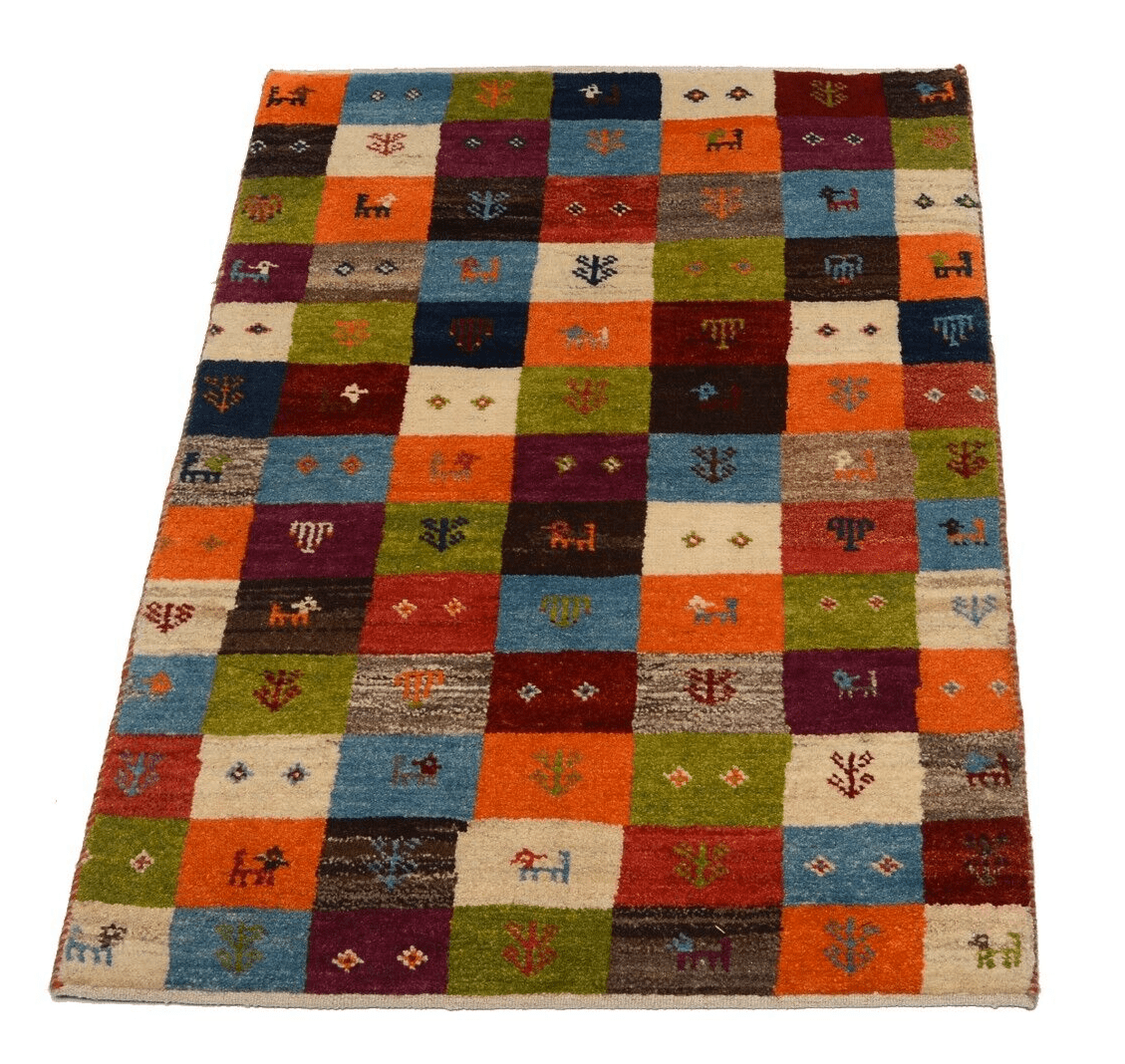 Perserteppich Gabbeh 113 x 78 cm Schurwolle handgeknüpft