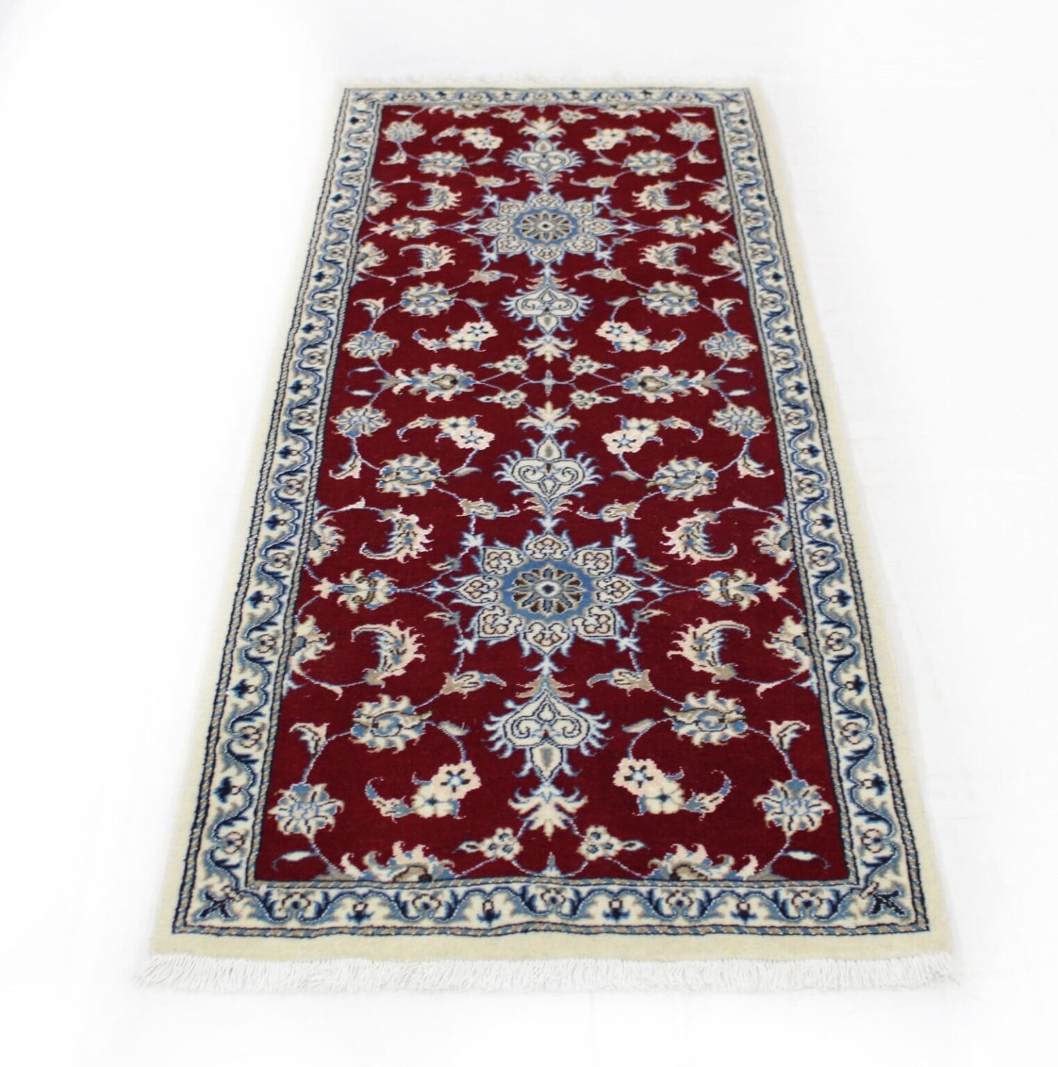 Perserteppich Nain Kaschmir 198x78 cm Wolle handgeknüpft