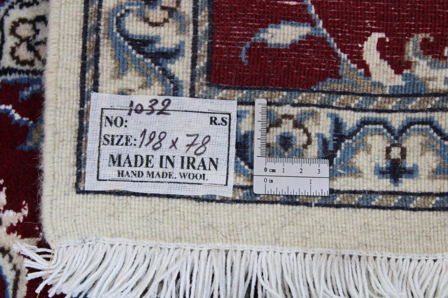Perserteppich Nain Kaschmir 198x78 cm Wolle handgeknüpft