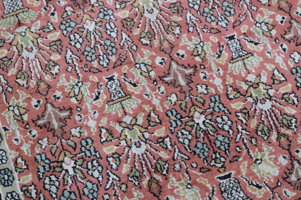 Orientteppich Kashmir 362 x 93 cm Seide handgeknüpft