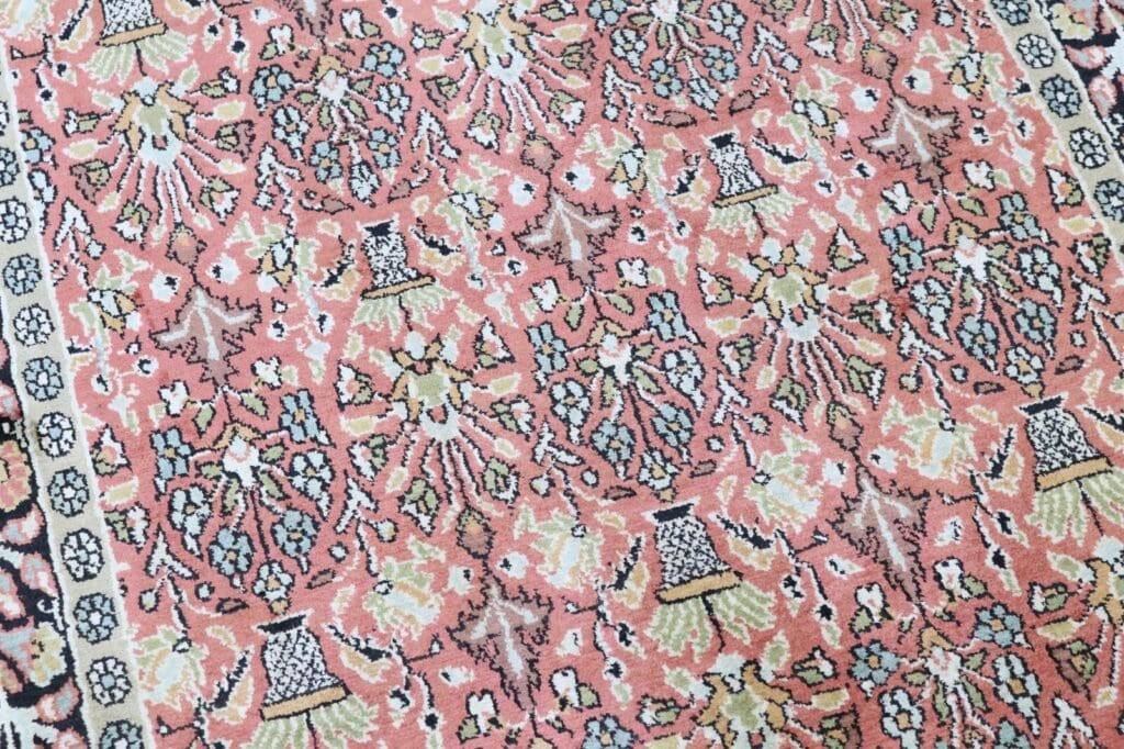 Orientteppich Kashmir 362 x 93 cm Seide handgeknüpft