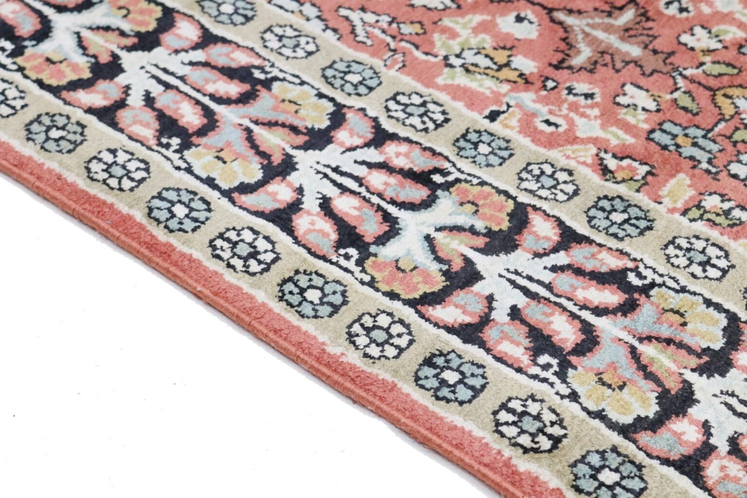 Orientteppich Kashmir 362 x 93 cm Seide handgeknüpft