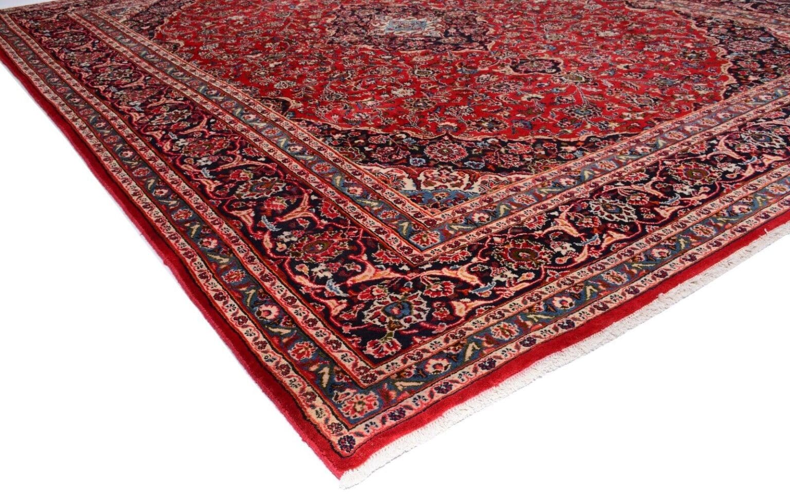 Perserteppich Mashad 378 x 295 cm Wolle handgeknüpft