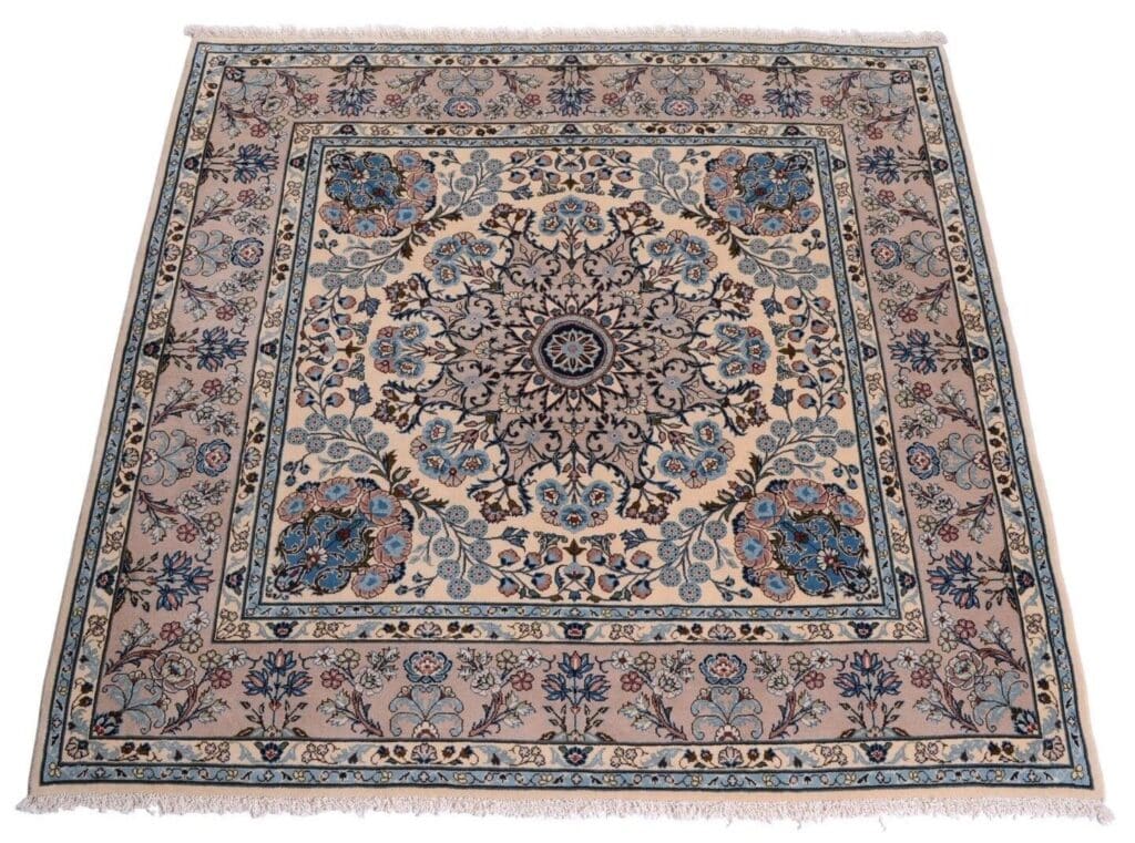 Perserteppich Yazd 206 x 205 cm Schurwolle handgeknüpft