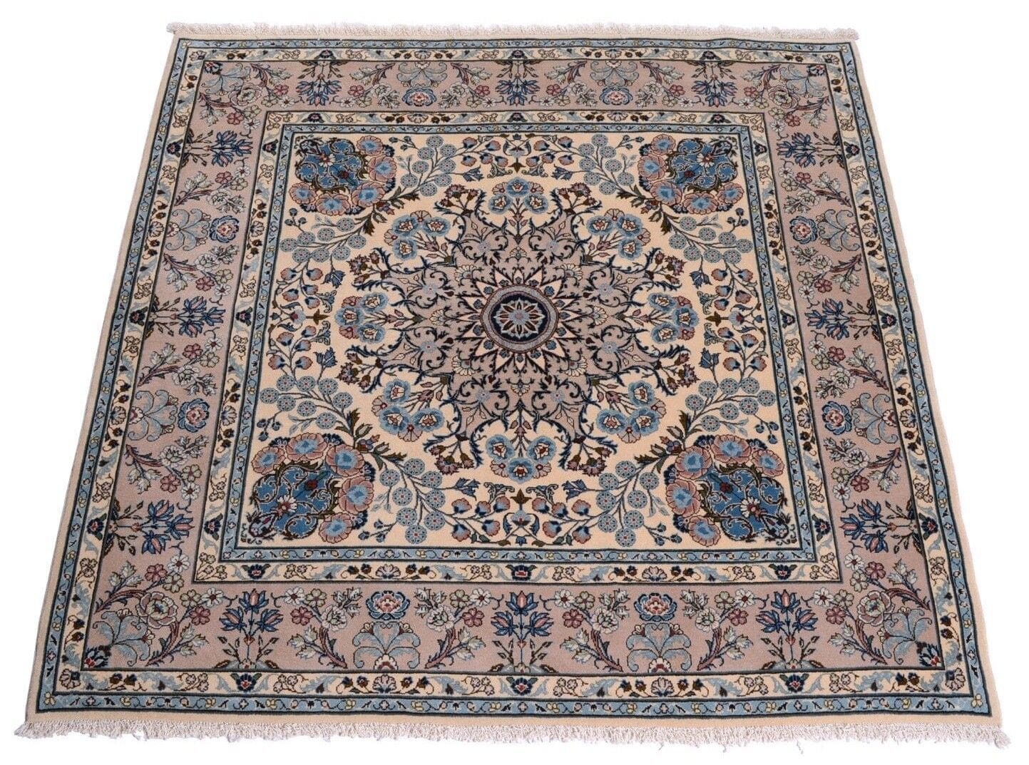 Perserteppich Yazd 206 x 205 cm Schurwolle handgeknüpft