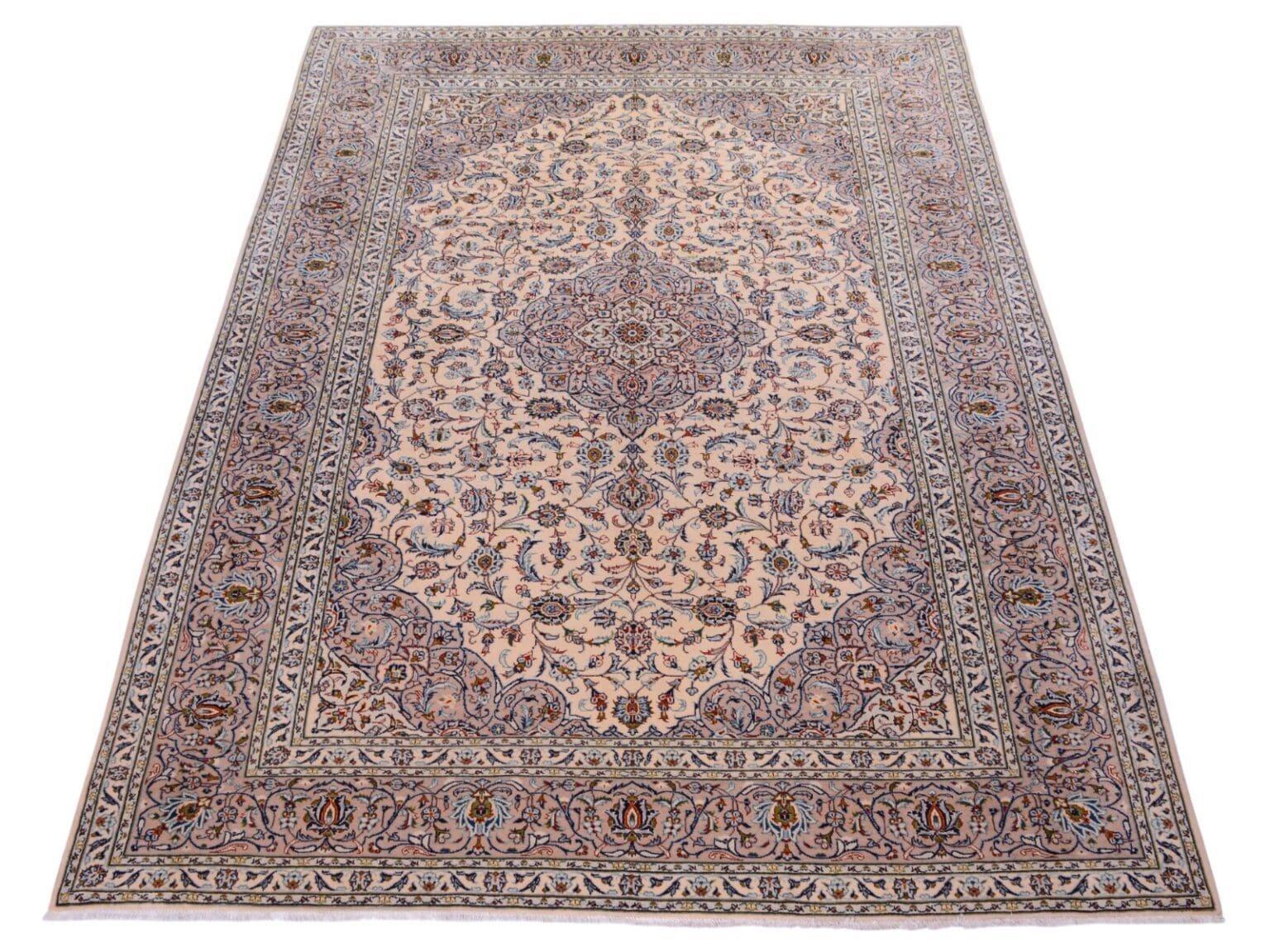 Perserteppich Kashan 376 x 275 cm Wolle handgeknüpft