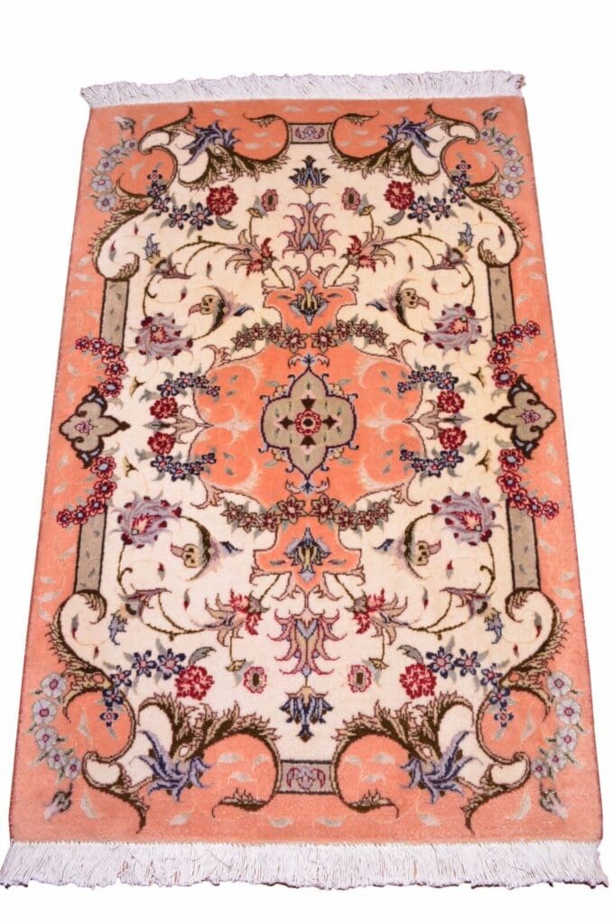 Perserteppich Tabriz 96x62 cm Wolle Seide handgeknüpft