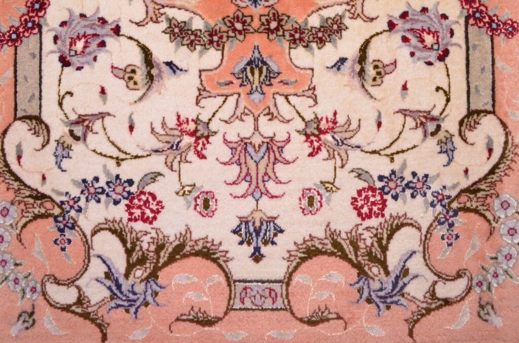 Perserteppich Tabriz 96x62 cm Wolle Seide handgeknüpft