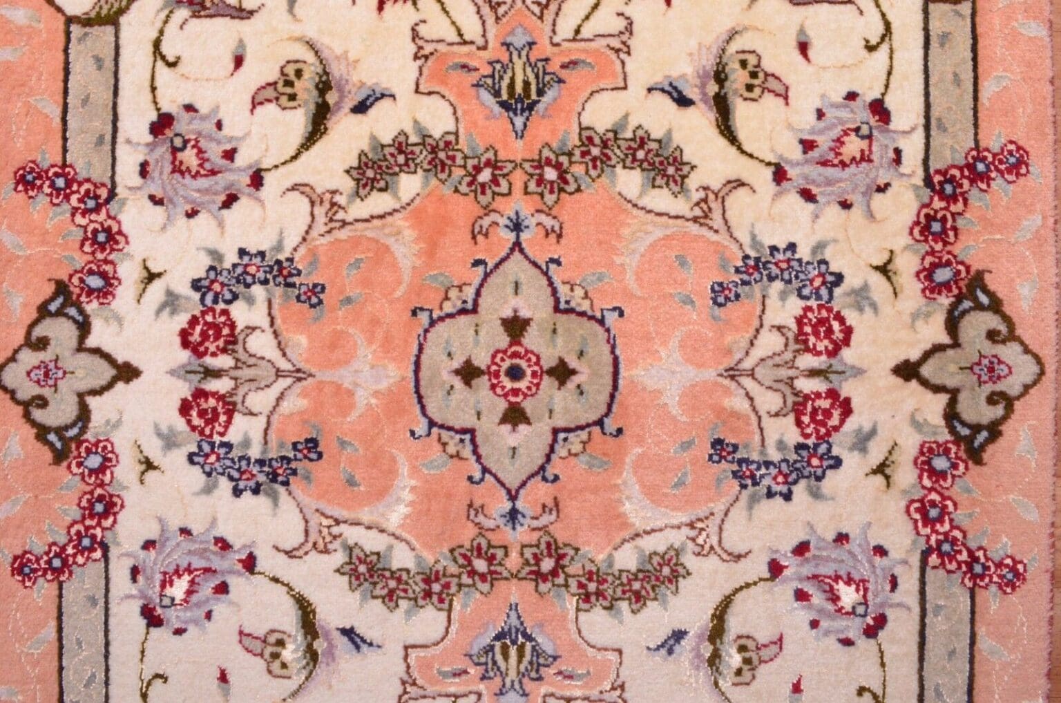 Perserteppich Tabriz 96x62 cm Wolle Seide handgeknüpft
