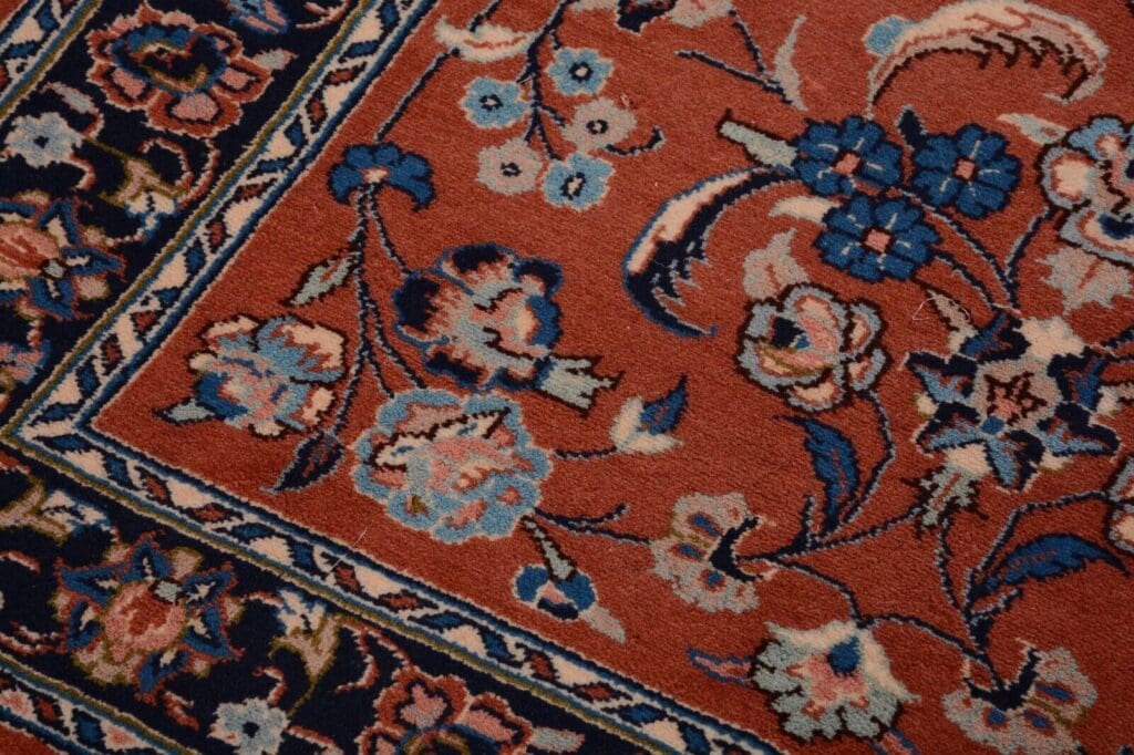 Perserteppich Kashan 295 x 98 cm Wolle handgeknüpft