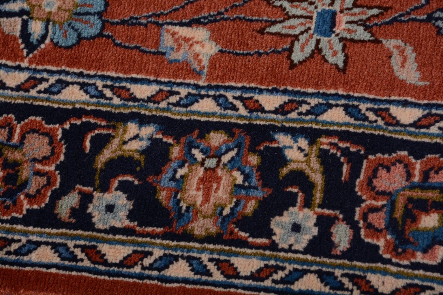 Perserteppich Kashan 295 x 98 cm Wolle handgeknüpft