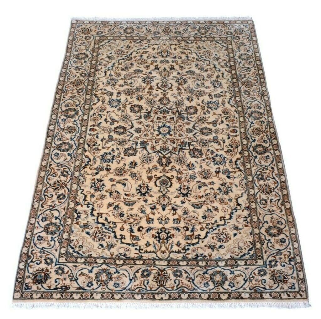 Perserteppich Kashan 222 x 145 cm Schurwolle handgeknüpft