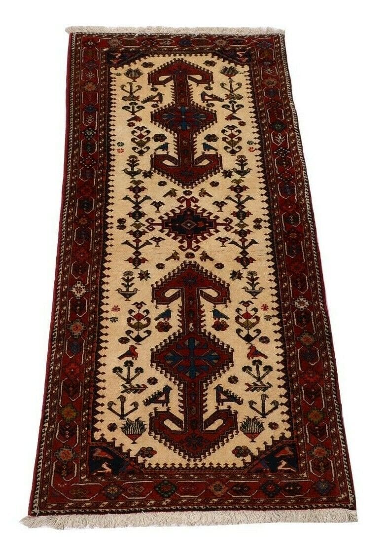 Perserteppich Nasrabad 192 x 81 cm Wolle handgeknüpft