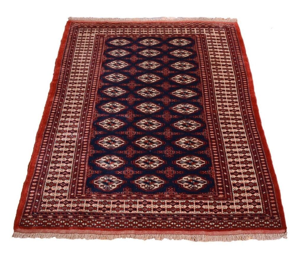 Perserteppich Turkeman-Buchara 186x139 cm Wolle handgeknüpft