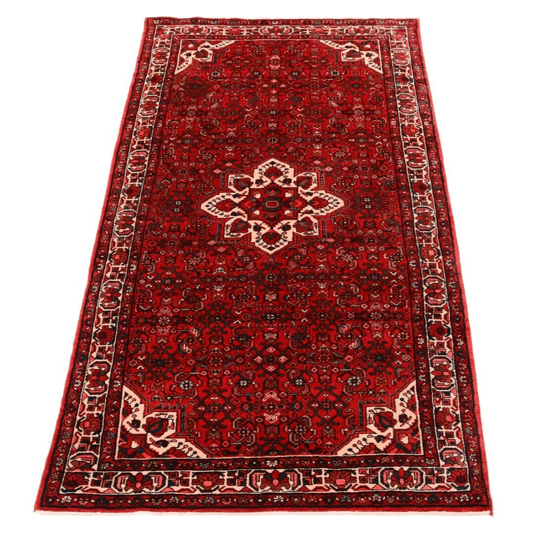 handgeknupfter-perserteppich-322x170-cm-250000-knoten-rot Perserteppich Hosseinabad 322 x 170 cm Wolle handgeknüpft