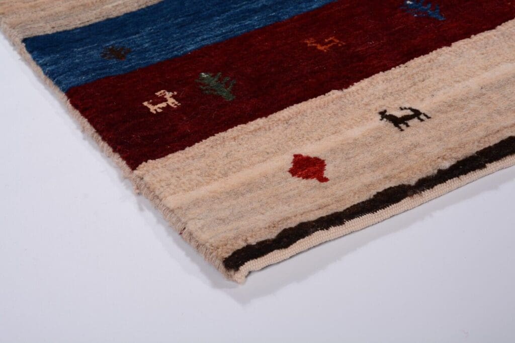 Perserteppich Gabbeh 121x87 cm Schurwolle handgeknüpft