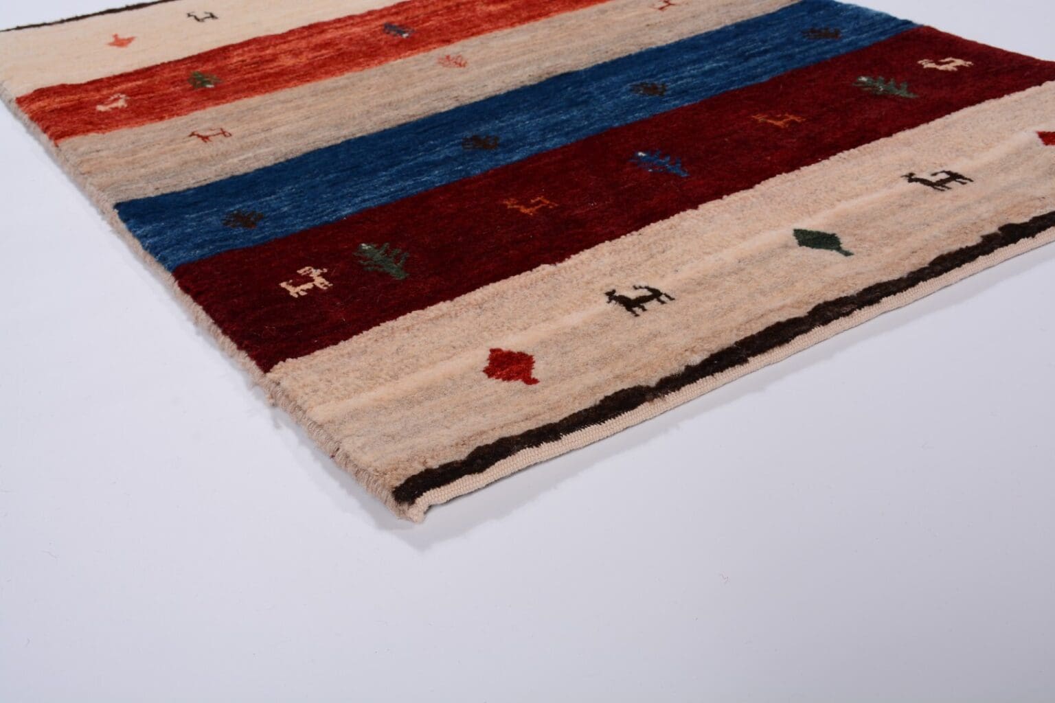 Perserteppich Gabbeh 121x87 cm Schurwolle handgeknüpft