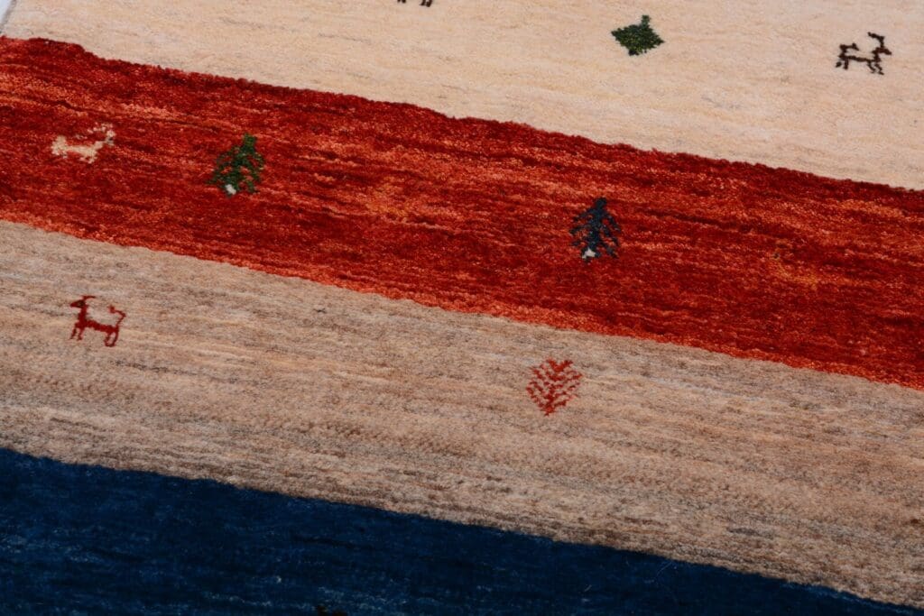 Perserteppich Gabbeh 121x87 cm Schurwolle handgeknüpft