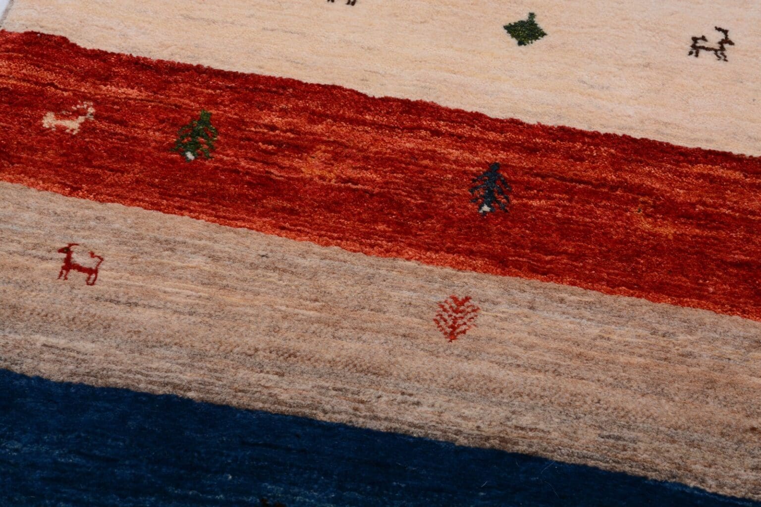 Perserteppich Gabbeh 121x87 cm Schurwolle handgeknüpft