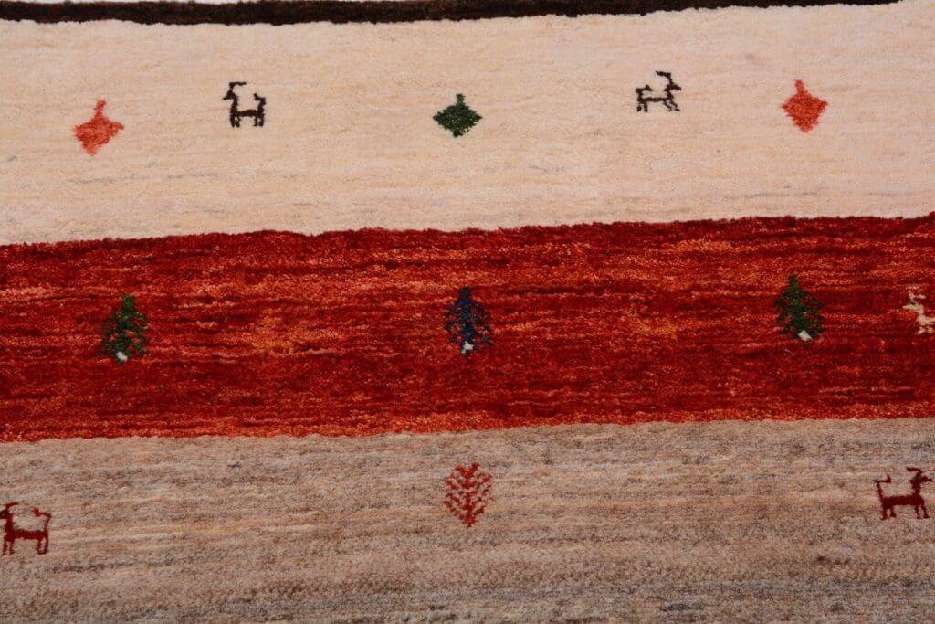 Perserteppich Gabbeh 121x87 cm Schurwolle handgeknüpft