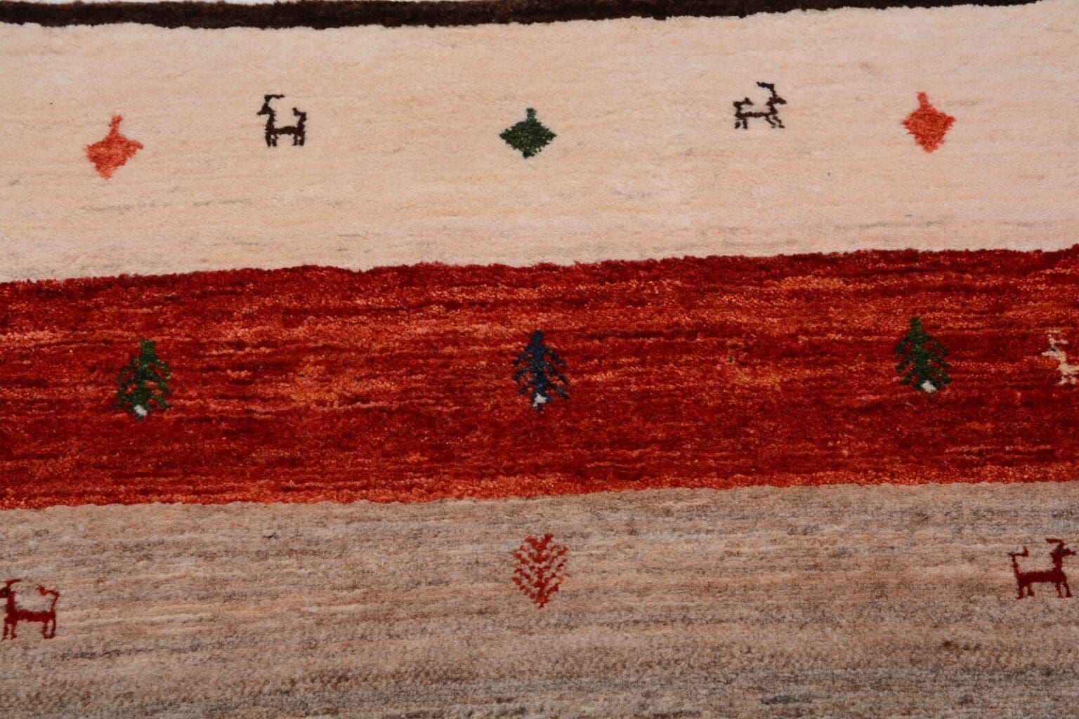 Perserteppich Gabbeh 121x87 cm Schurwolle handgeknüpft