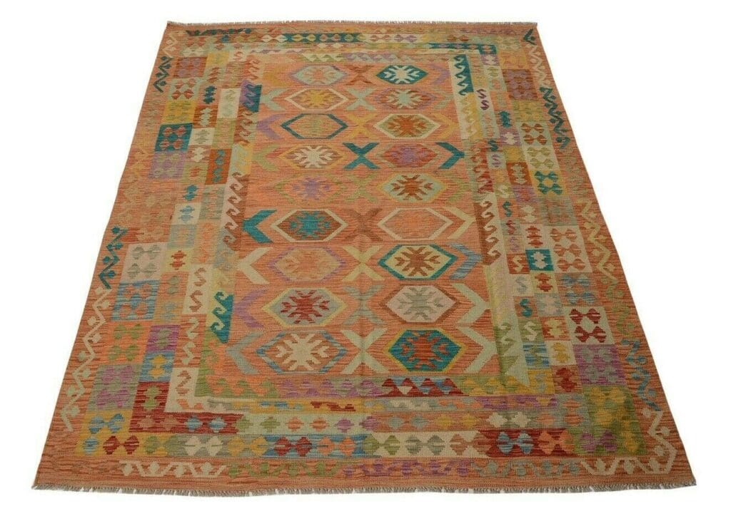 Orientteppich Afghan 257 x 198 cm Wolle handgewebt