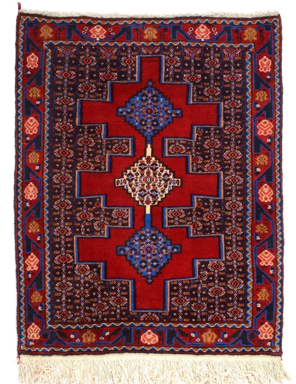 Perserteppich Senneh 92x73 cm Wolle handgeknüpft