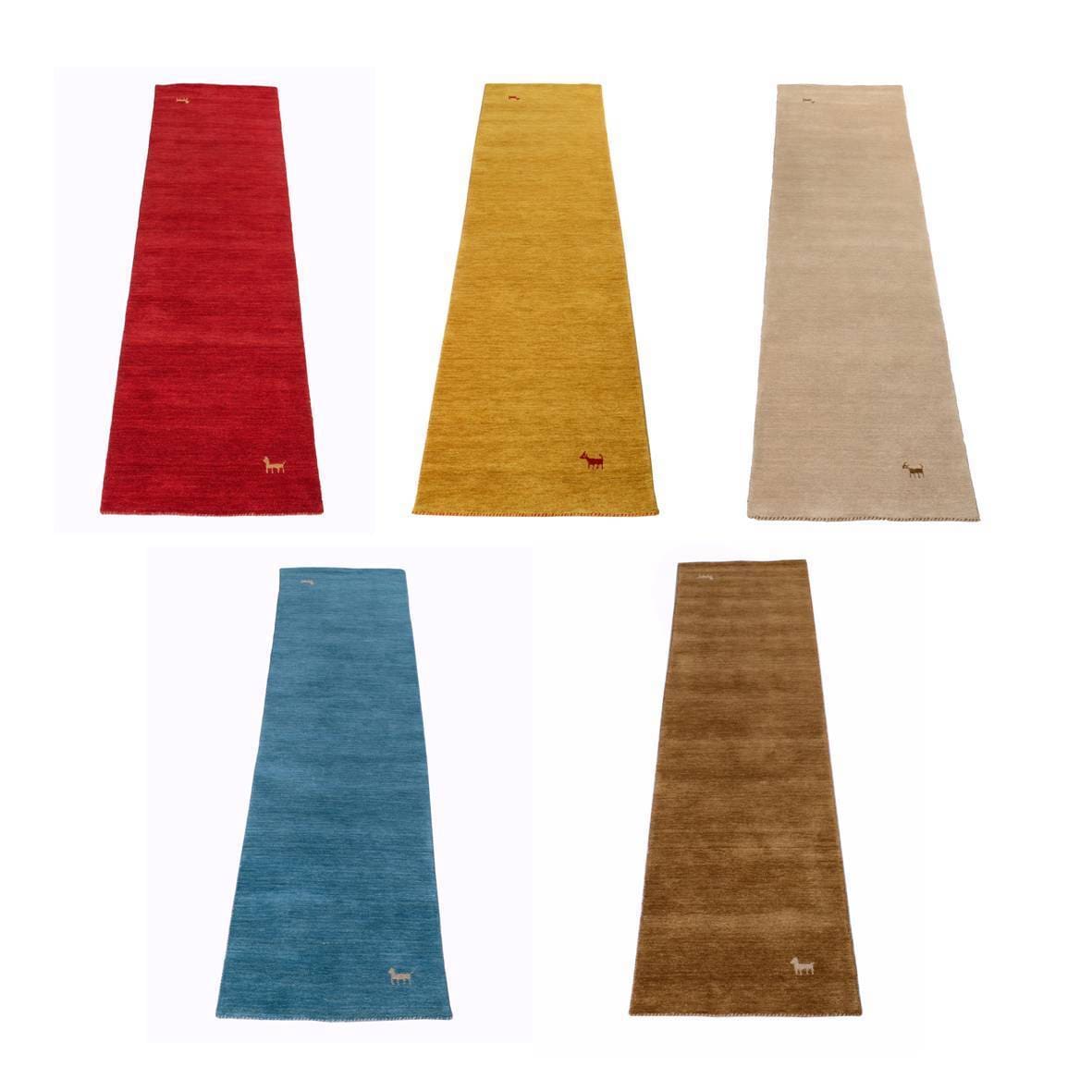 Orientteppich Gabbeh 80 x 300 cm Wolle handgewebt