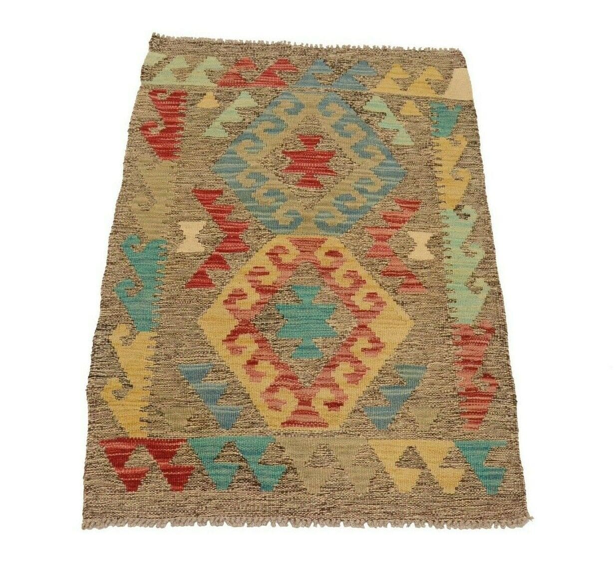 Orientteppich Afghan 97 x 66 cm Wolle handgewebt