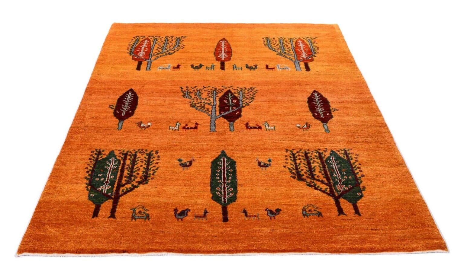Perserteppich Gabbeh Loribaft 196x152 cm Schurwolle handgeknüpft