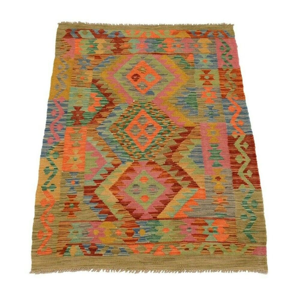 handgewebter-afghan-kelim-150x100-cm-in-lebhaften-farben-neu Orientteppich Afghanistan 150x100 cm Wolle handgewebt