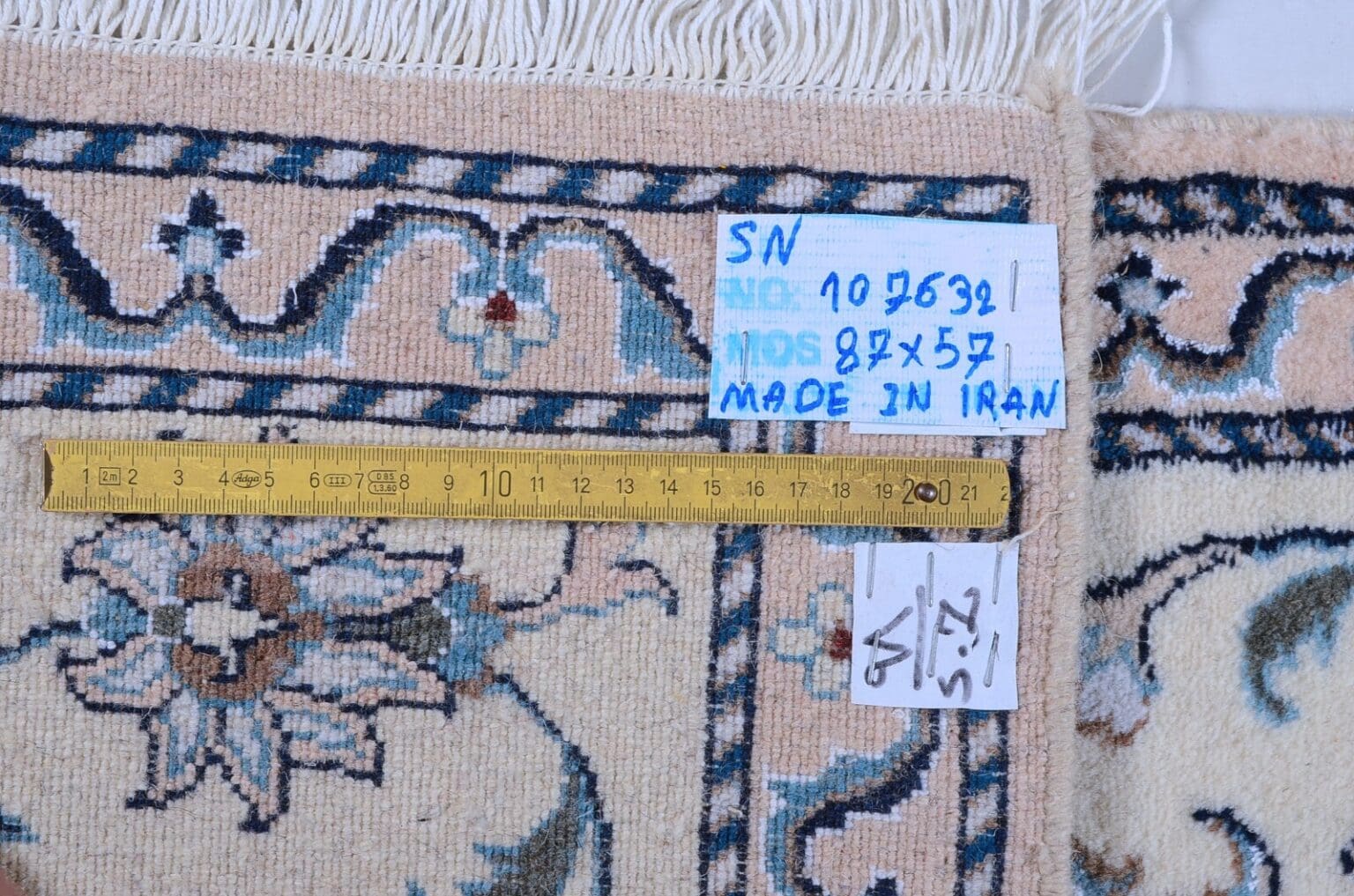 Perserteppich Nain 87 x 57 cm Wolle handgeknüpft
