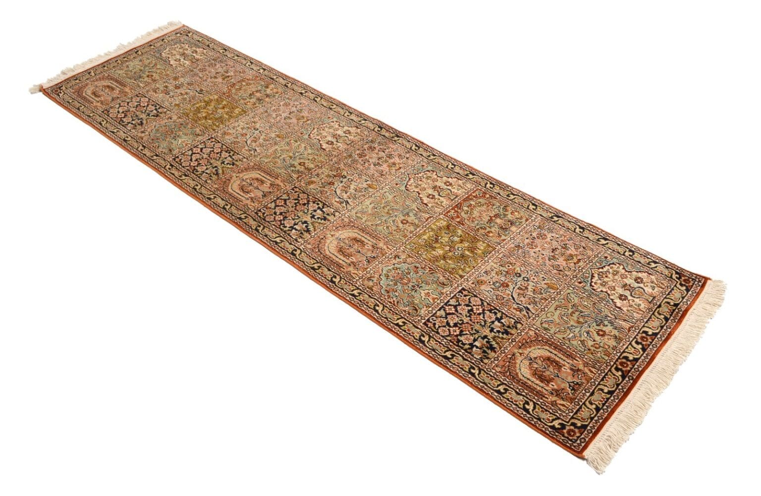 Orientteppich 208 x 62 cm Seide handgeknüpft