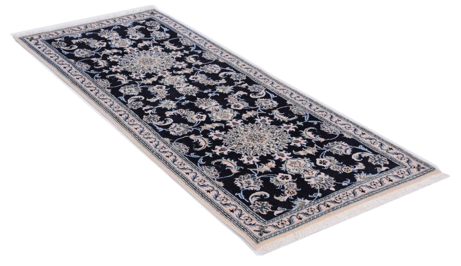 Perserteppich Nain 204 x 78 cm Wolle handgeknüpft