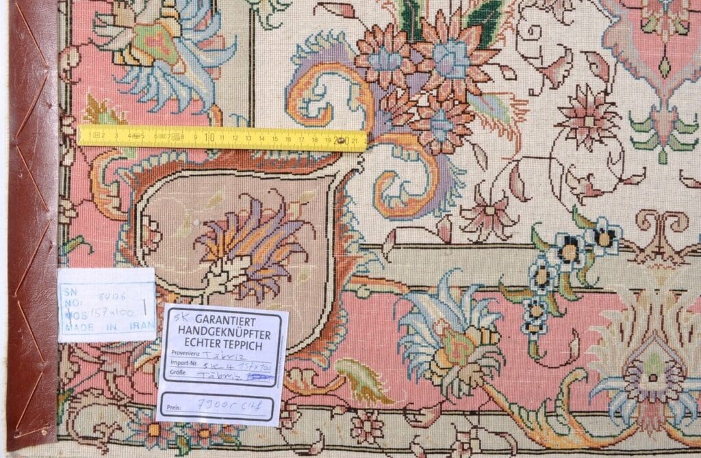 Perserteppich Tabriz 157 x 100 cm Wolle handgeknüpft