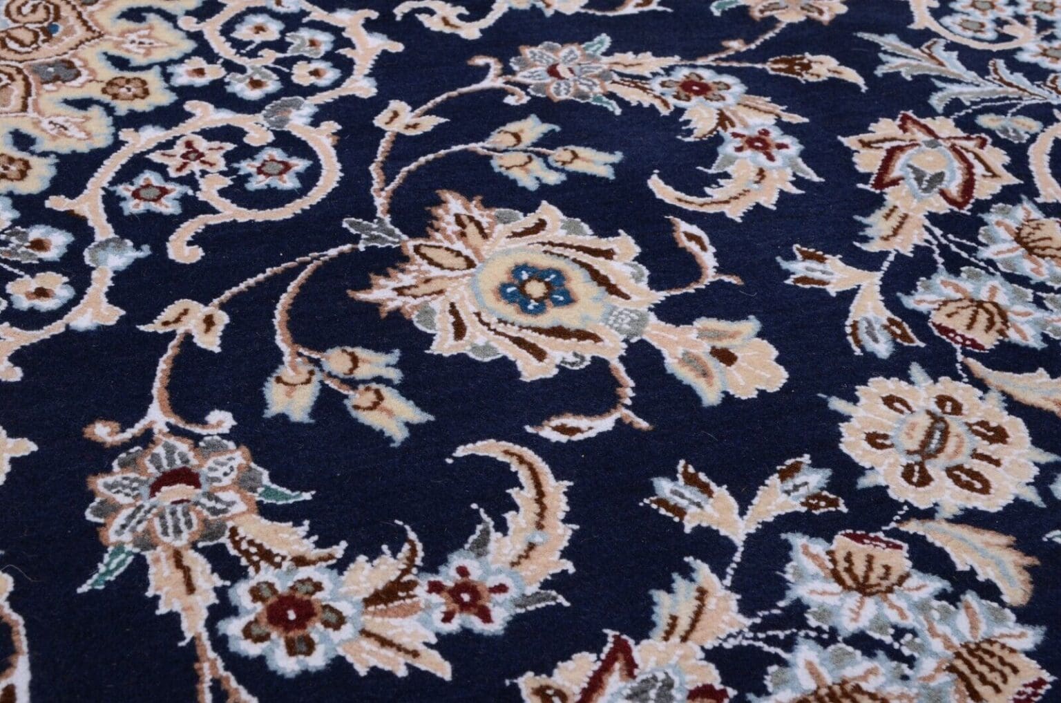 nain-9-la-202-x-203-cm-perserteppich-handgeknupft-floralmotiv-9 Perserteppich Nain 9 La 202 x 203 cm Wolle handgeknüpft