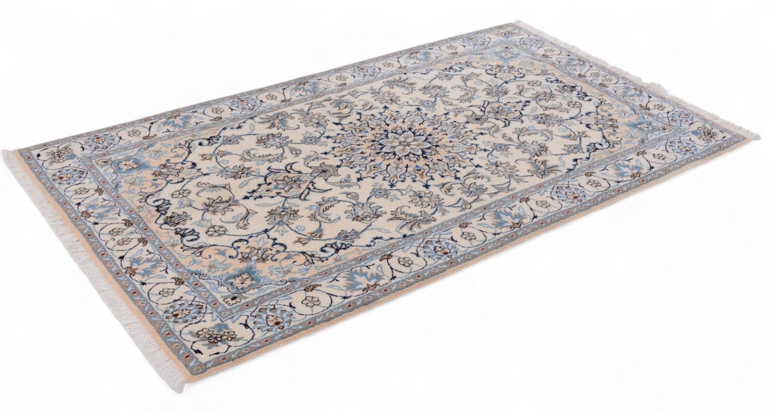 Perserteppich Nain 205 x 120 cm Wolle handgeknüpft