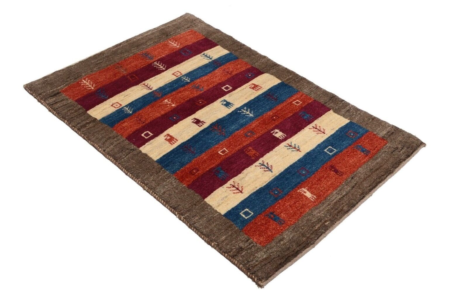 Perserteppich Gabbeh 118x78 cm Wolle handgeknüpft