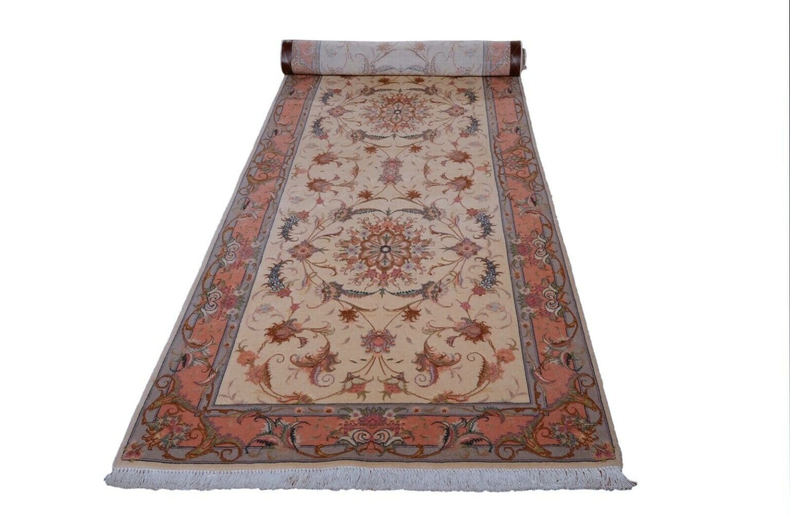 Perserteppich Tabriz 294x83 cm Wolle handgeknüpft