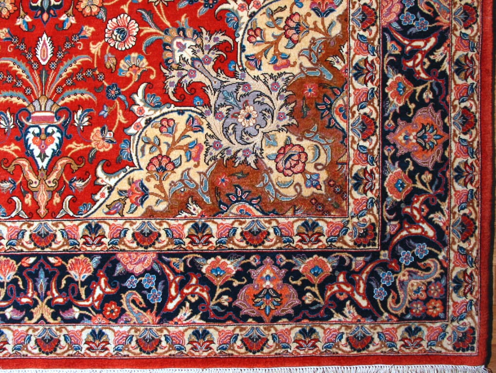 Perserteppich 214 x 139 cm Wolle handgeknüpft