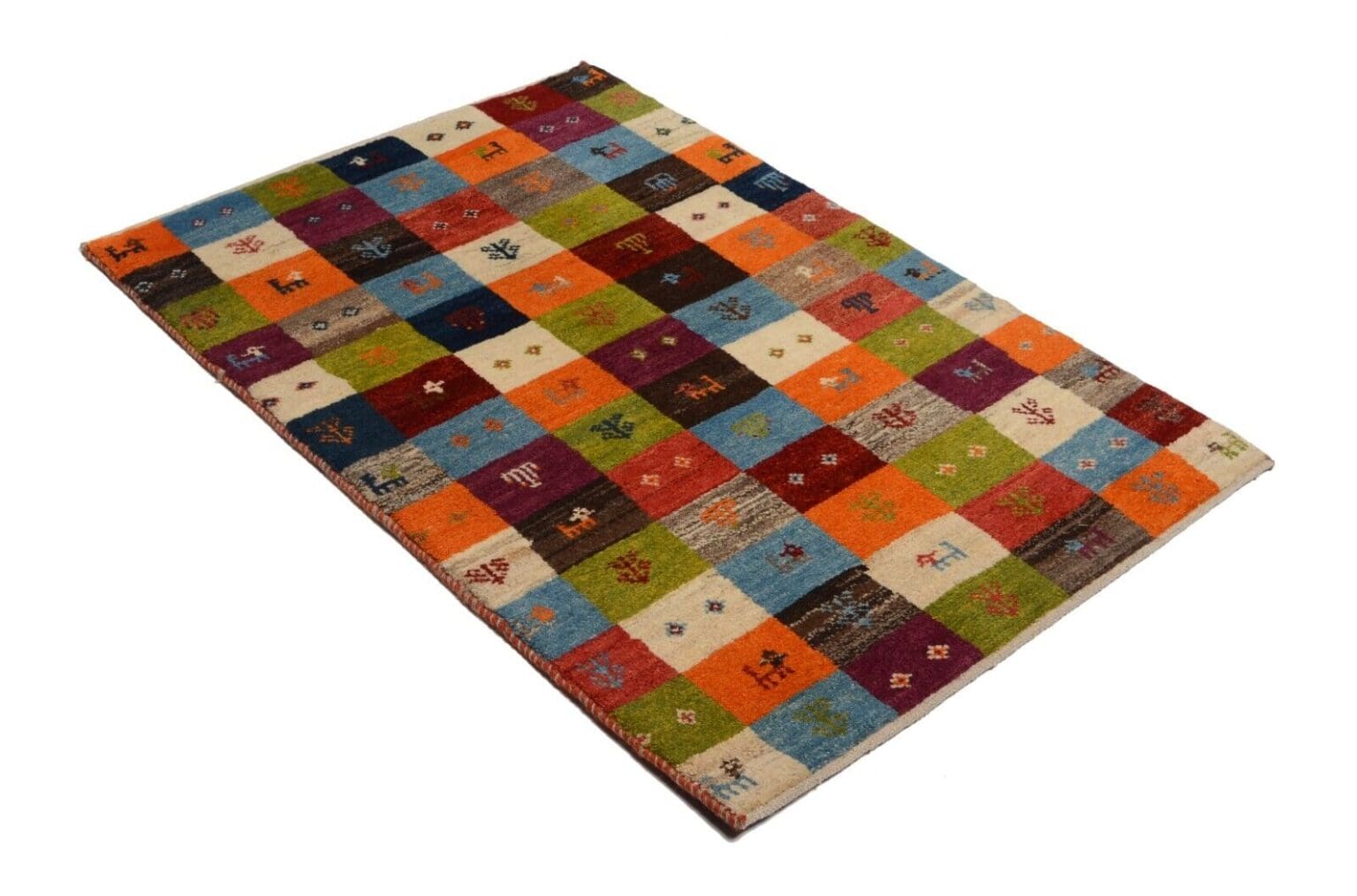 Perserteppich Gabbeh 113 x 78 cm Schurwolle handgeknüpft