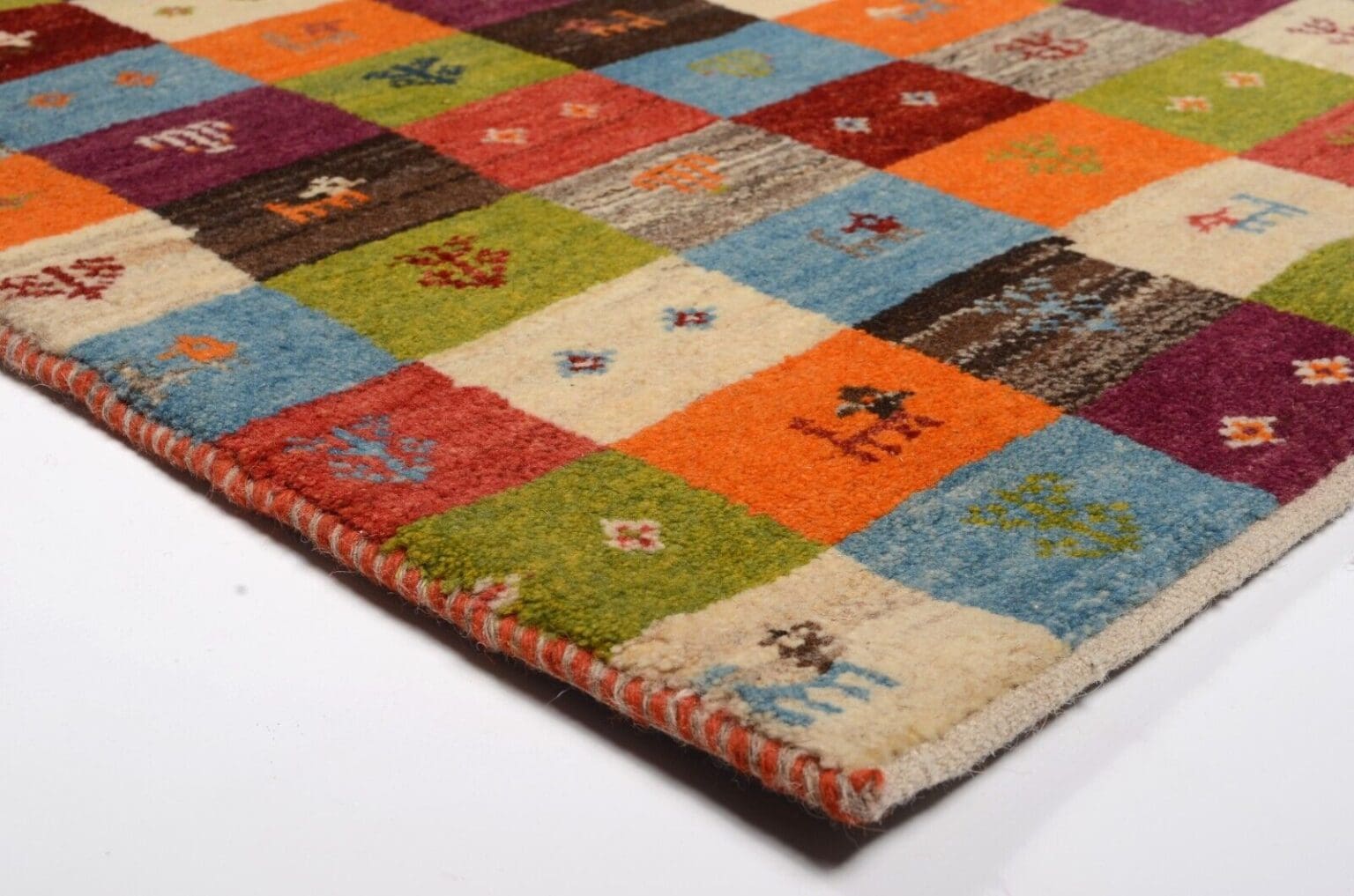 Perserteppich Gabbeh 113 x 78 cm Schurwolle handgeknüpft