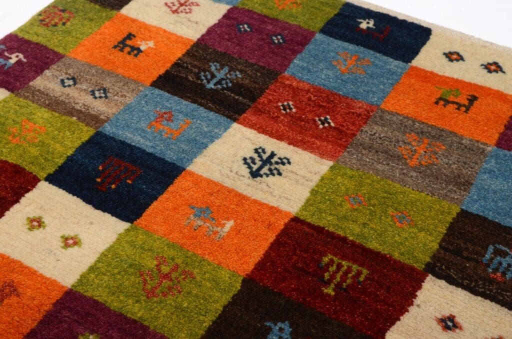 Perserteppich Gabbeh 113 x 78 cm Schurwolle handgeknüpft