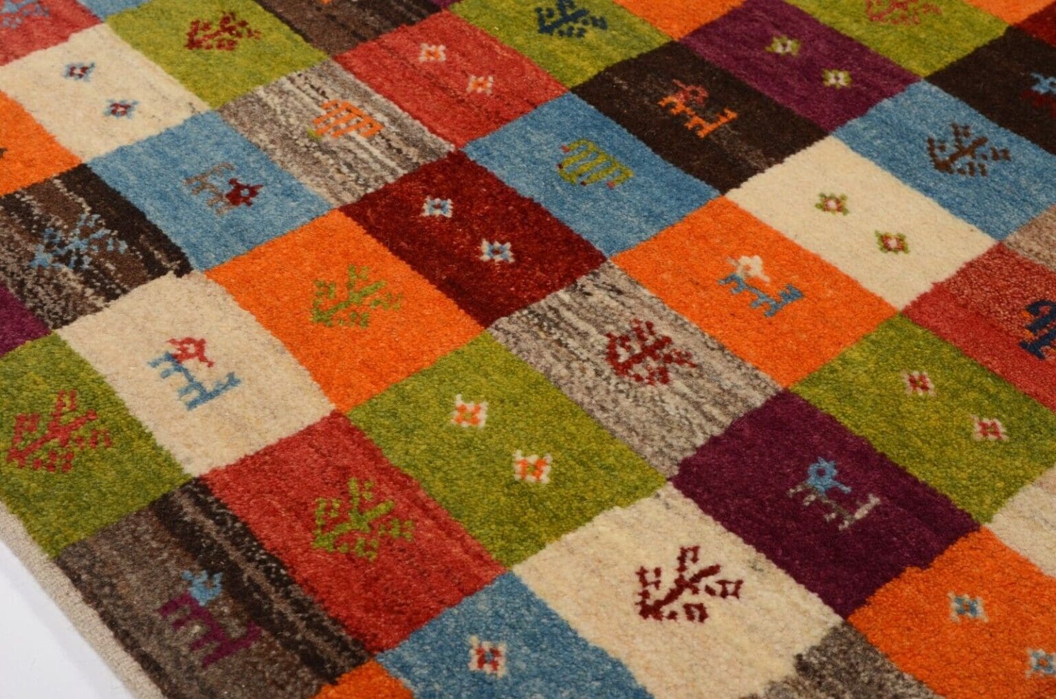 Perserteppich Gabbeh 113 x 78 cm Schurwolle handgeknüpft