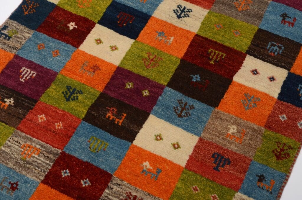 Perserteppich Gabbeh 113 x 78 cm Schurwolle handgeknüpft
