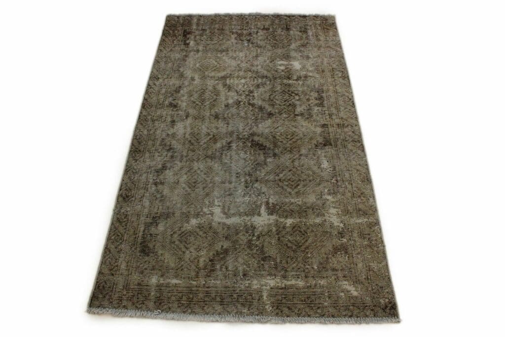 Orientteppich 198 x 110 cm Wolle handgeknüpft