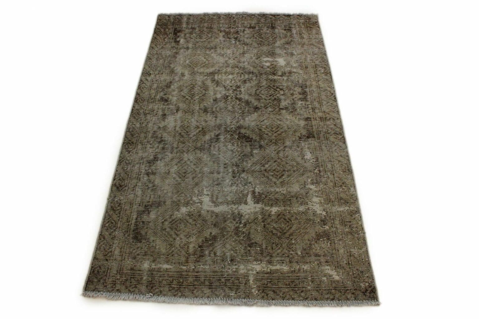 Orientteppich 198 x 110 cm Wolle handgeknüpft