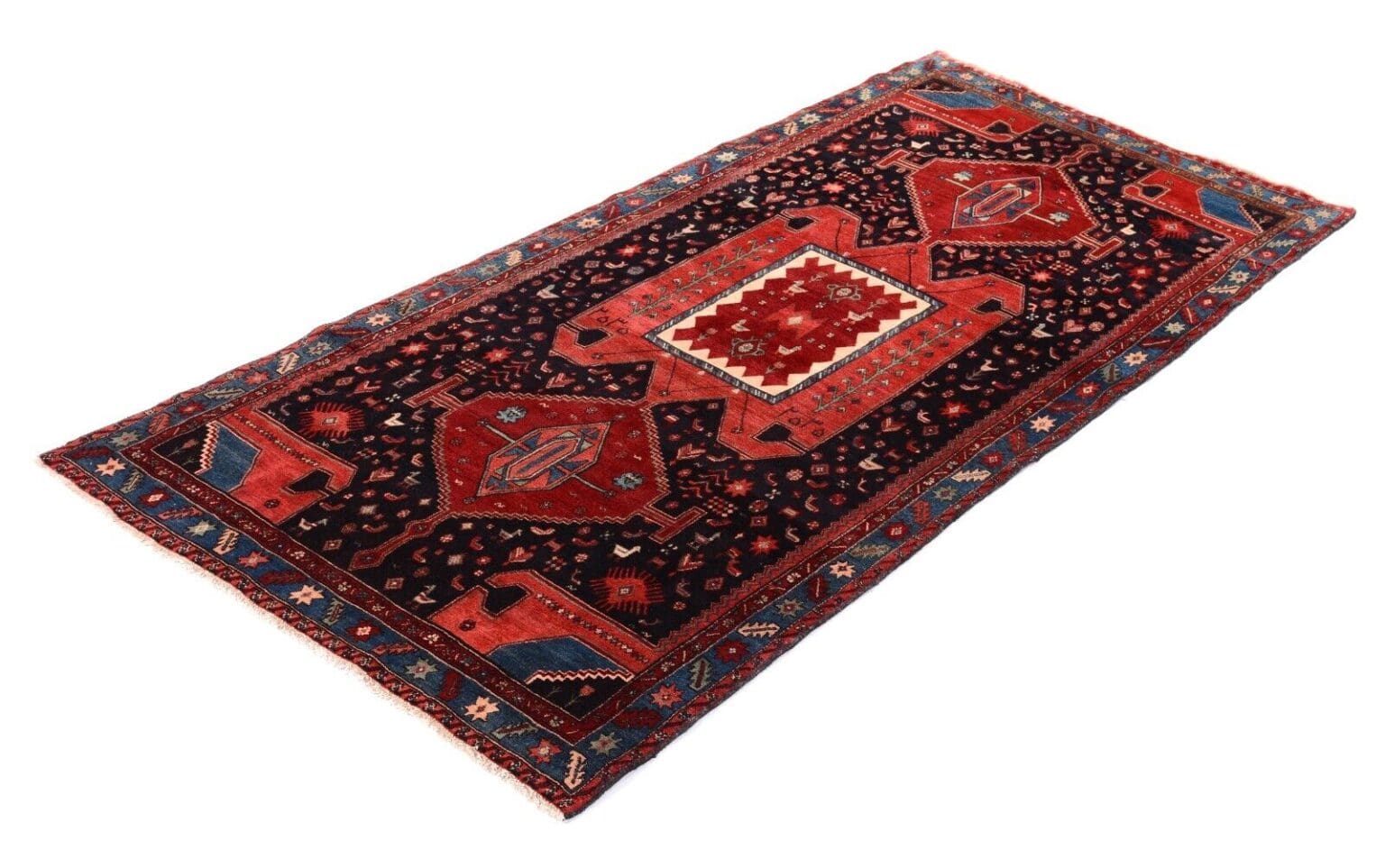 Perserteppich Garouss 328 x 155 cm Schurwolle handgeknüpft