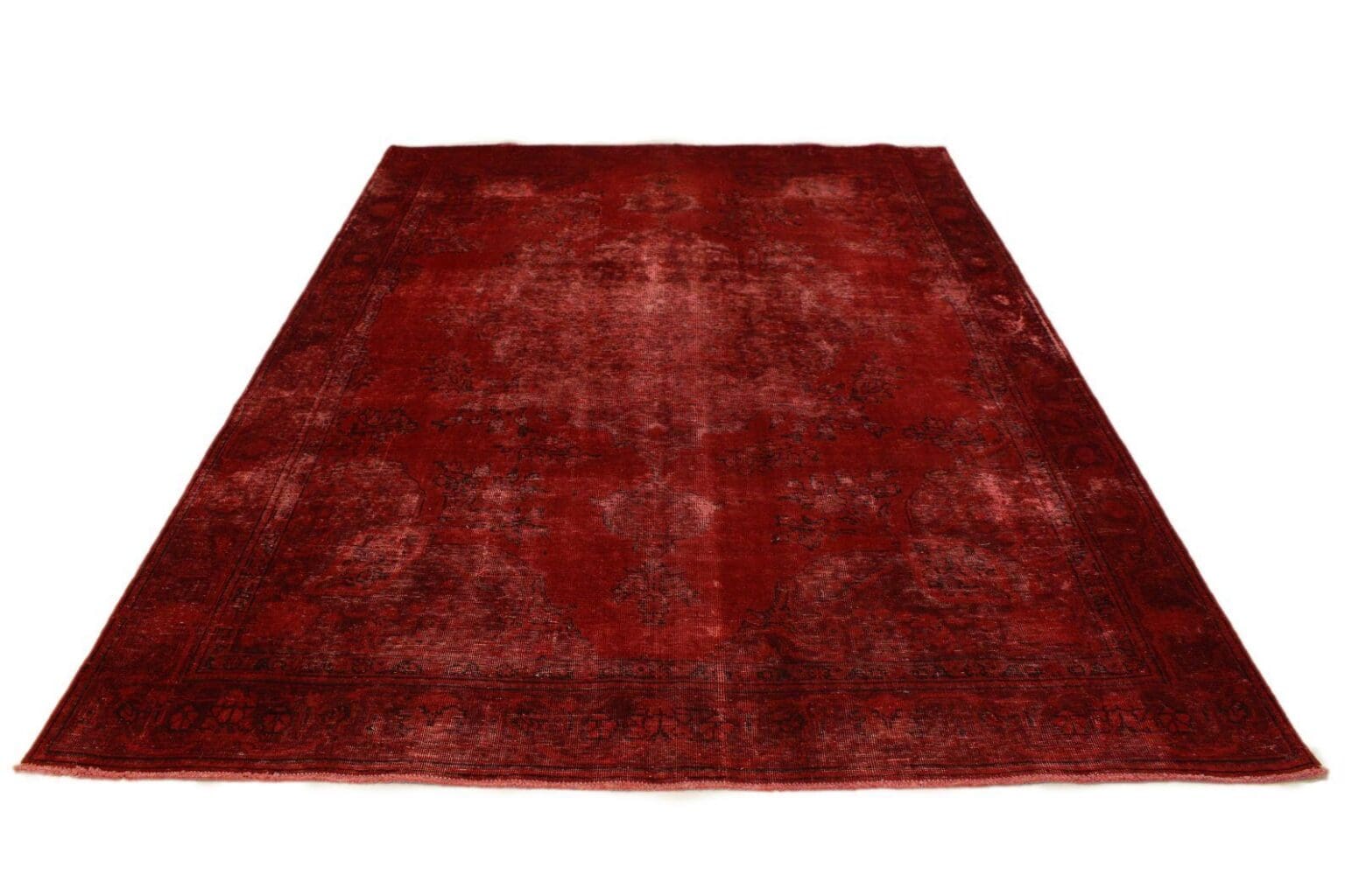 vintage-orientteppich-rot-335x239cm-handgeknupft-einzigartig Orientteppich 335 x 239 cm Wolle handgeknüpft
