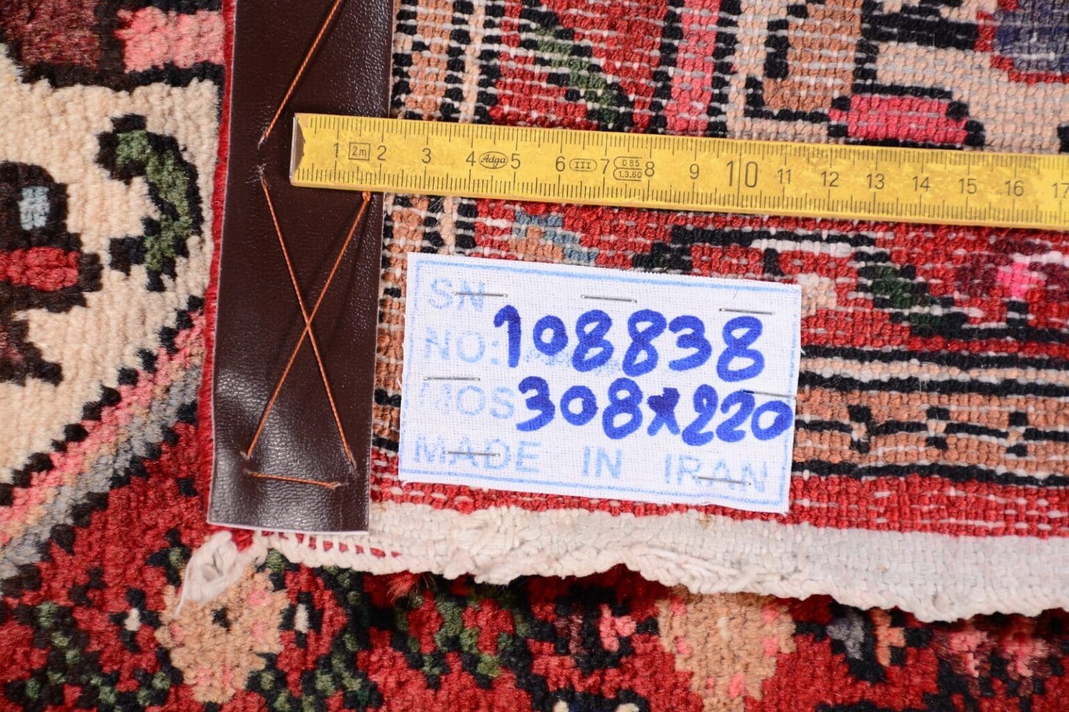 handgeknupfter-orientteppich-308x220-cm-200000-knoten-rot-8 Perserteppich Hosseinabad 308 x 220 cm Wolle handgeknüpft